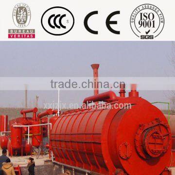 High oil yield waste rubber pyrolysis to fuel oil machine