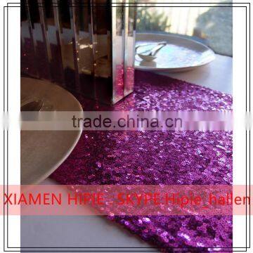 Luxury Bling Bling Silver Sequin Table Runner for Party photo-6