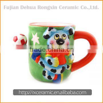 3D ceramic cartoon animal latte sublimation mug