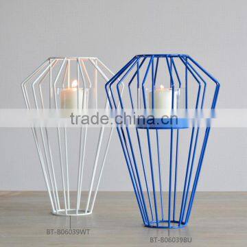 Hot sale Decorative Rhombic Metal Candle Holders