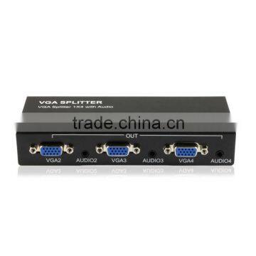 Protech 4 Port Metal Housing VGA Splitter Stereo Audio High Technology Vga Quad Splitter Made in China PS4 photo-1