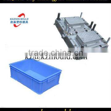 2 cavity and free 3D prototype plastic crate box mould designing injection container case mould