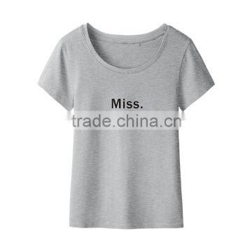 Manufacturer China Custom Women's Clothing Cotton Loose Bluk t Shirt Printing for Sale photo-5
