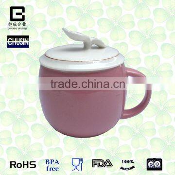 Customizable Ceramic Mug Coffee Cup Fashion Style Silicone Handle Silicone Lid photo-4