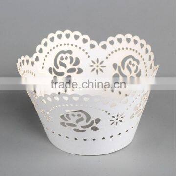 3D cupcake paper wrapper cupcake paper package lasering cut cupcake wrappers