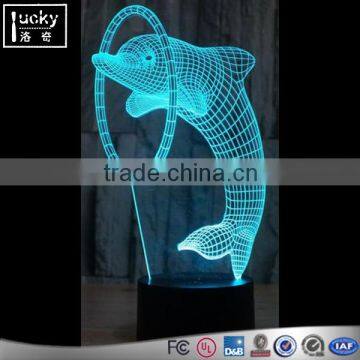 2016 New Creative Fish LED 3D Night Light Bedroom Bedlamp Table Lamp