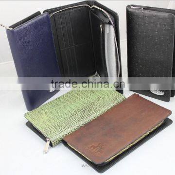 2015 Newest Style Leather Wallet, High Quality Different Leather Men's Wallet With Metal Logo Fashion Wallet photo-2