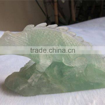 2015 best seller green fluorite lizard carving gifts decoration