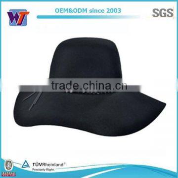 Hot sale Fashion winter hat wide brim woman wool felt hat
