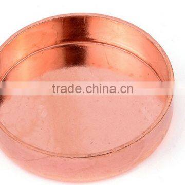 copper fitting round pipe end cap