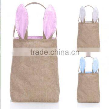 Stcoked Monogrammable Burlap Bunny Easter Gift Bag photo-3