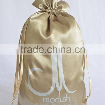 Wholesale cheap hair packaging bags silk,silk satin hair bag