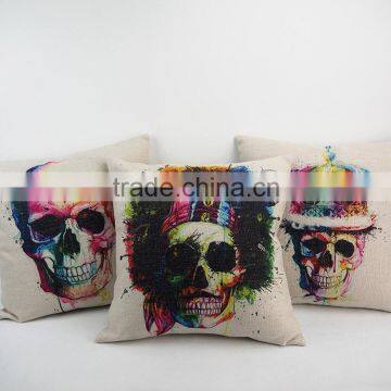 With strength customized pillow cases throw decorative cushion cover for couch plain skull cushion