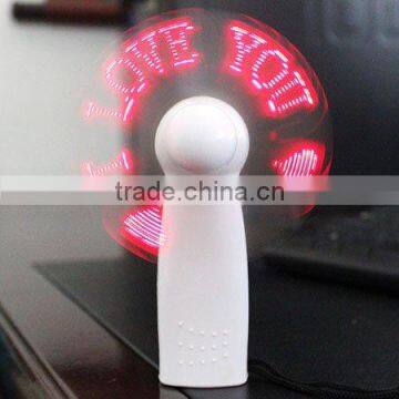 Hand-Held Battery Operated Portable Led Light Up Cooling Fan