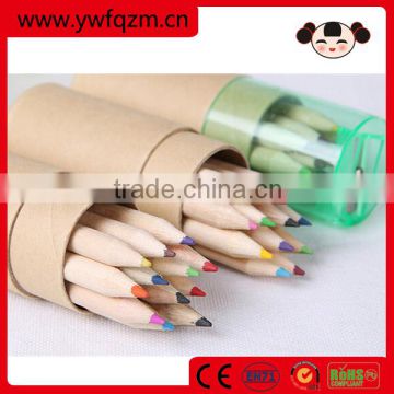 Wholesale brown boxes packing cheap color pencil set 12