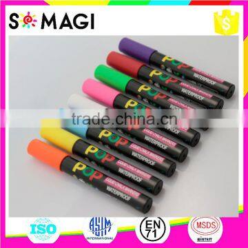 8 Pack Fluorescent Colors Anti-wipe Graffiti Marker With Reversible 6mm Tip for Glass, Window & LED Art Menu Writing Board photo-3