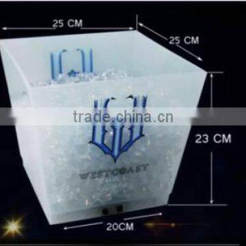 Popular bar using led ice bucket with customized logo