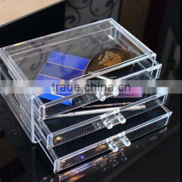 acrylic cosmetic organizer with 3 drawers