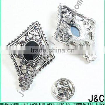 Diamond Shaped Jewelry Rhineston Zamac Button photo-2