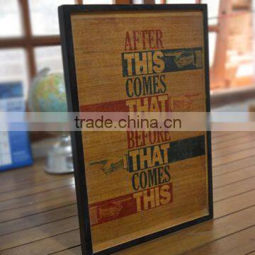 Wooden Vintage Style Wall Printed Decoration - WP 001B