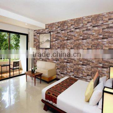 brick design vinyl 3D Wallpaper for home decoration /Embossed decorative 3d wallpaper