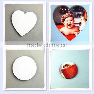 custom sublimation printing 3mm MDF wood magnetic stickers