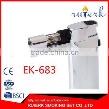 EK-683 New Windproof Metal Cigarette Cigar Pistol Gun Revolver Shape Refillable Butane Gas Flame Jet