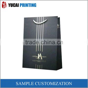 Top Brand Paper Black Garment Shopping Bag