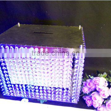 hot sale! crystal money box for wedding decoration centerpieces