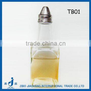 170ml square glass syrup bottle with metal cap