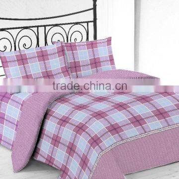 Microfiber Printed Bed Sheet Set With Lilac Design