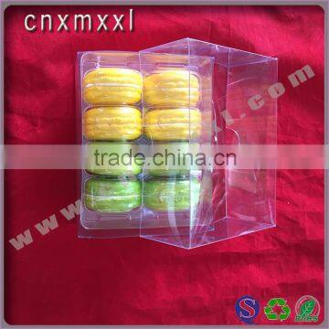 8 pcs clear plastic macaron box printed with PET inner food trays food industrial use and grade plastic type 5 macaron