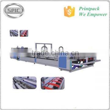 Automatic corrugated carton box gluing machine