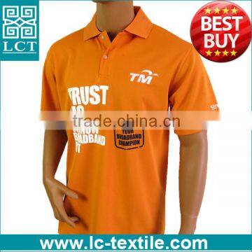 no minimum custom design orange color dri fit polo shirt