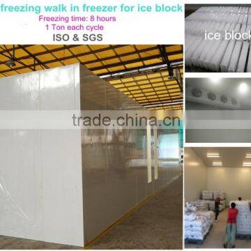 Fast freezing walk in freezer for ice block