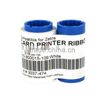 Compatible Zebra 800015-109 Monochrome white Ribbon for Zebra card printer P310i, P320i, P330i, P420i, P430i and P520i