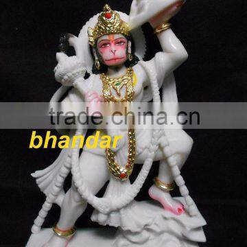 white marble god hanuman statues