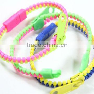 Top fashion jewelry Newest colourful zipper bracelet