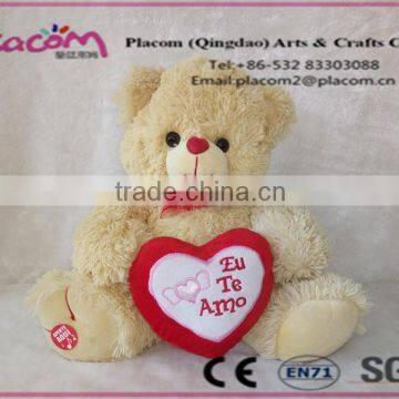 Best selling High quality Customzie Cute Fashion Kid toys and Valentine's gift Cheap Wholesale Plush toy Bear with music