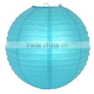 YIWU PARTYSUPPLIER Glitter Paper Lanterns water blue 12"