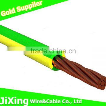 single core PVC insulated Yellow green earthing y g cable