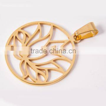 MUSE Hotselling Home Jewelry Gold Lotus Flower Pendant