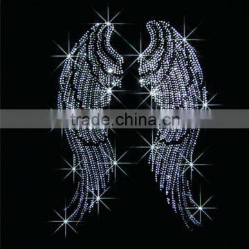 LARGE Angel Wings Crystal Rhinestone transfers Iron On