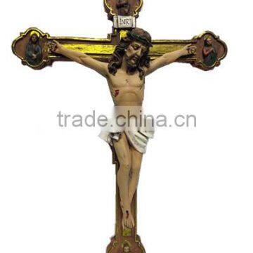 Handmade resin jesus on the cross figurines Jesus Christ on Cross