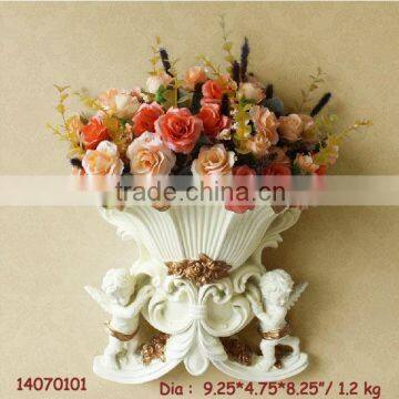 Resin decorative wall hanging flower pot flower vase