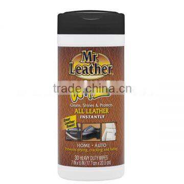 Leather Polishing Cleaning Wipes for All Kind Leather