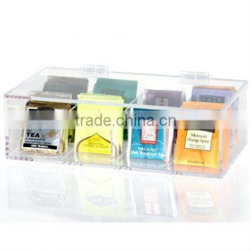 clear acrylic tea chest and organizer box