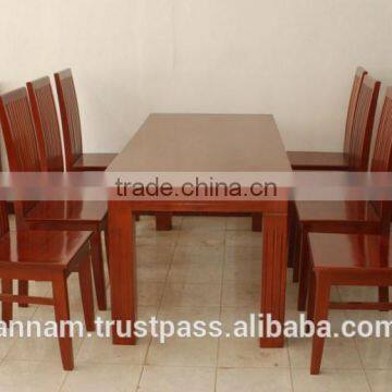 Dining Table Set From Laos Solid Wood photo-3
