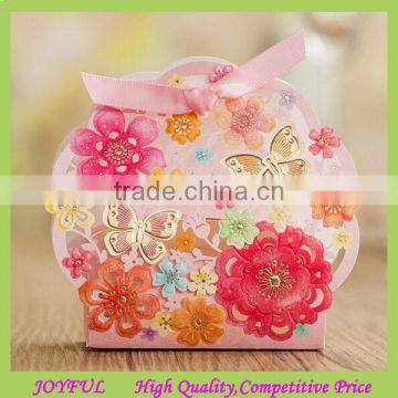 Custom silk butterfly wedding party candy box