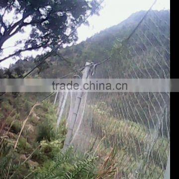 Fence netting for slope protection